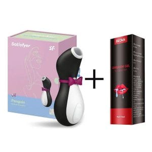 Satisfyer Penguin y Gel Inductor de Orgasmo Bii Dick
